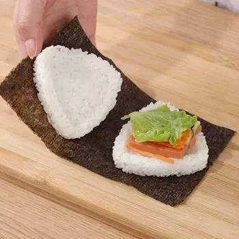 Lunch Non-stick Creative Plastic Rice Ball Mold Onigiri Making Tools Sandwich Mould Sushi Maker green-square