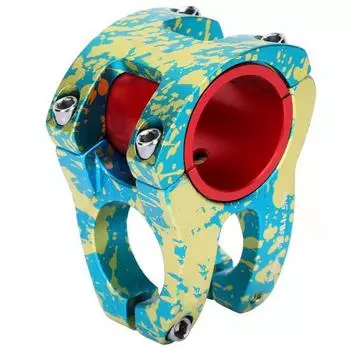 LUNJE 31.8/35x35 мм алюминиевый сплав велосипедный руль вынос полый велосипедный короткий руль синий золотистый Blue Golden