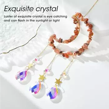 Лунные колокольчики, яркий кристалл, подвесной кулон, украшение для окна для дома, сада, вечеринки, свадьбы, помолвки