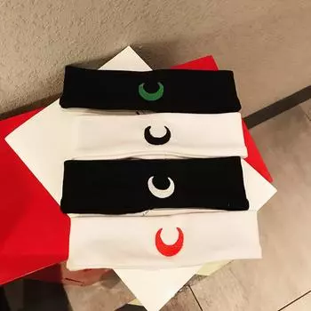 Лунные спортивные ленты для йоги, простые повязки на голову для мытья, наборы для волос, широкая вязаная повязка на голову, аксессуары для волос