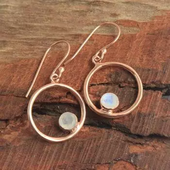 Лунный камень, цитрин, драгоценный камень, позолоченные серьги из стерлингового серебра 925 пробы, ювелирные изделия ручной работы белый