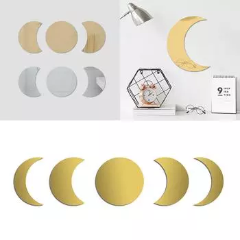 Лунный кулон, фаза Луны, настенное украшение, настенное украшение, мениск, зеркало C