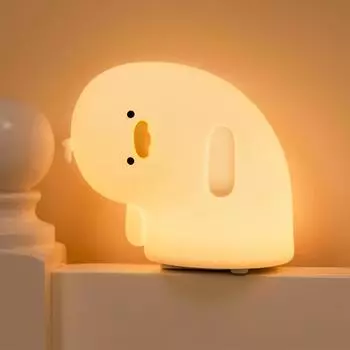 LUNPEAR Nursing Light Night Light Duck Новинка 2024 года Прикроватная лампа Симпатичный перезаряжаемый непрямой свет 30-минутный таймер Энергосберегающий ночной светильник Создает белый