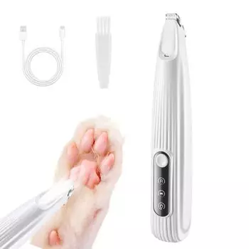 LUNPEAR Pet Собачья машинка для стрижки со светодиодными подошвами для кошек сзади вокруг вокруг частично для домашнего тримминга машинка для стрижки, легкая, тихая, дисплей, USB-C белый