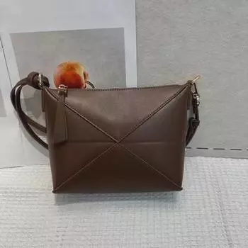 Luojia 2024 Французская роскошная кожаная сумка-мессенджер и сумка через плечо Without logo грязно-белый