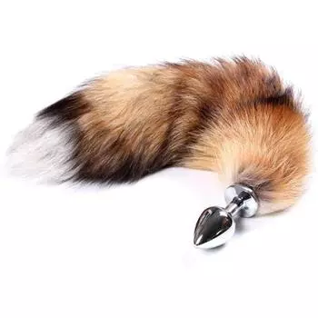 LUOOV Fox Tail Butt Plug Анальная пробка S Косплей Игра Фэнтези Furry Секс Игрушка Fox Tail с Металлической Анальной Пробкой Секс Игрушка Игры для Взрослых Мужчин Женщин Секс Игрушки S