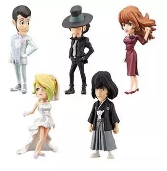 Lupine the Third World Collectable Figure II 5 types set [Lupin/Rebecca/Dimension/Goemon/Fujiko]