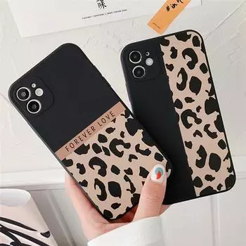 LUPWAY чехол для телефона с леопардовым принтом для iPhone 13 12 11 Pro X XR XS Max мягкий противоударный модный чехол для iPhone 13 12 Mini 7 8 Plus iPhone 8 Plus