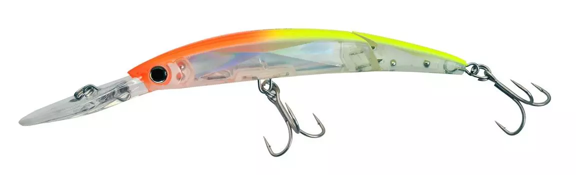 Lure Crystal 3D Minnow Deep Diver Jointed 130mm C57 YO-ZURI F1155-C57 (Orange Yellow)