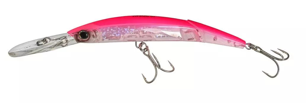 Lure Crystal 3D Minnow Deep Diver Jointed 130mm PK YO-ZURI F1155-PK (Flocent Pink)