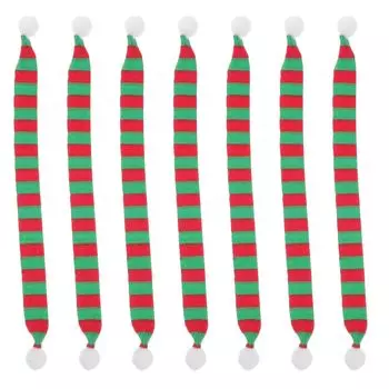 Lurrose Миниатюрный рождественский Санта-Клаус, вязаный плюшевый питомец, вязаный рождественский набор из 60 шарфов, шарф, шарф, игрушка, шарф,