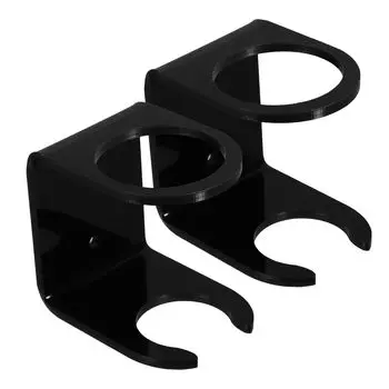 Lurrose набор из 2 держателей для бейсбольных бит настенное крепление акриловая подставка для биты черная спортивная мемориальная стойка для хранения чёрный