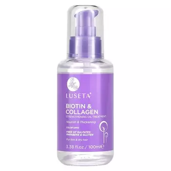 Luseta Beauty, Биотин и коллаген, улучшающее состояние масла, 3,38 жидких унций (100 мл)