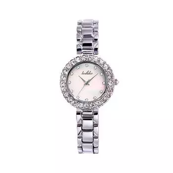 Lusika Tiktok Kwai в прямом эфире транслирует модные простые роскошные женские часы с бриллиантами и подсветкой