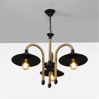 Люстра DLight Metal Rope, 3 шт., черная