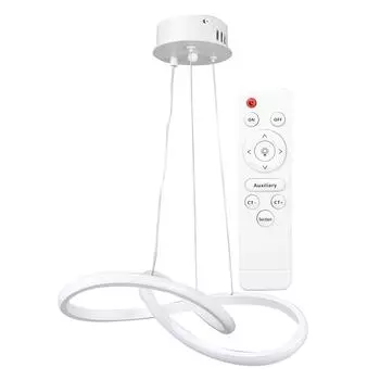 Люстра для спальни, круглые кольца, светодиодный подвесной светильник, теплый/белый свет, украшение дома, светильник для ресторана, бара, кафе, освещения белый