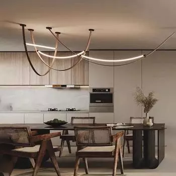 Люстра из кожи в стиле скандинавского минимализма Wabi Sabi для гостиной, столовой, бара, острова, светодиодная подвесная лампа для спальни, лофта, подвесной светильник warm light