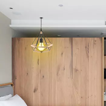 Люстра из манильской веревки в стиле ретро, декоративная подвесная лампа для украшения ресторана