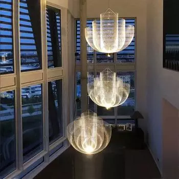 Люстра из металлической сетки Iron Art, подвесной светильник из металлической сетки, итальянский дизайн, светодиодный подвесной светильник для столовой, ресторана, промышленные подвесные светильники Cold White