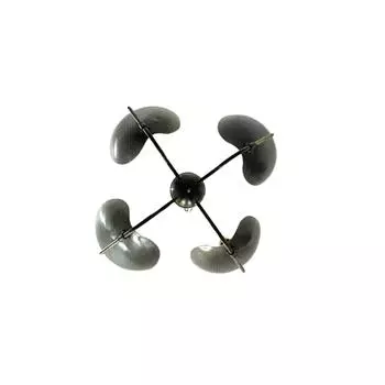 Люстра из необработанной латуни в стиле Stilnovo на 4 лампы, потолочный светильник, изогнутый светильник