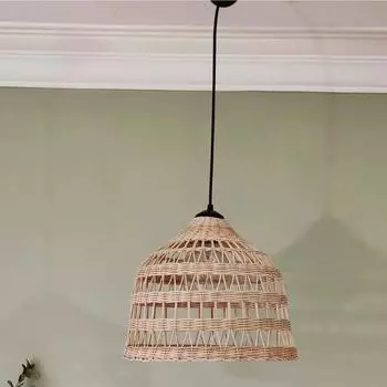 люстра из ротанга (слышу черный)бамбуковое плетеное освещение (со слухом)