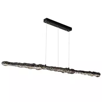 Люстра из стекла Art Smoke Grey для столовой, черная медь, кухонный бар, светильники, 3 сменных диммируемых провода, регулируемые Tricolour light