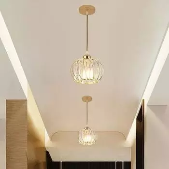 Люстра Luna Lighting Luxury Pendant Gold Crystal Stone Chandelier