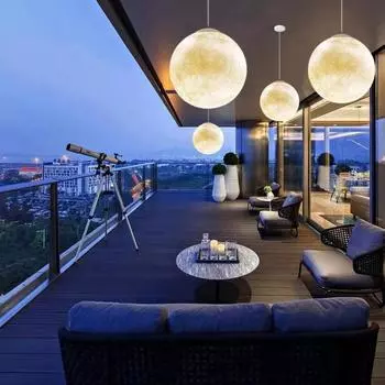 Люстра Nordic Moon Ball Ресторанная лампа Внутреннее освещение и украшение дома для гостиной Ledp Подвесной светильник Dia 15cm