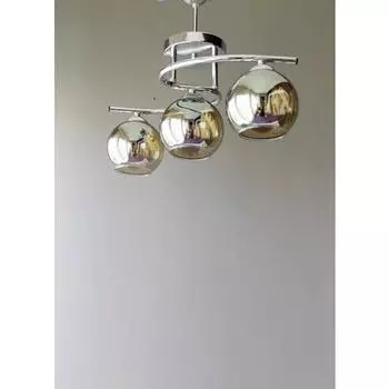 Люстра Освещение Poyraz Chrome Smoked Glass 3 Piece Люстра