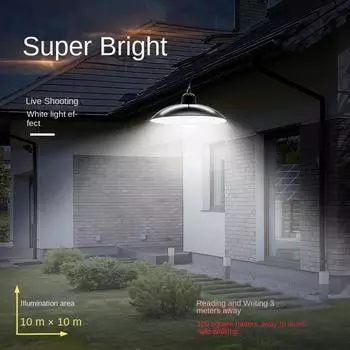 Люстра с дистанционным управлением для сада, подвесной светильник на солнечных батареях, светодиодная лампа без батареи, работающая на солнечных батареях, белый/теплый свет