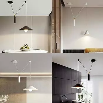 Люстра Современная гостиная, столовая, потолочная люстра, креативный бар, прикроватная тумбочка, украшение комнаты, подвесной светильник на присоске Cold White