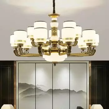 Люстра в дуплексном здании в китайском стиле, европейский хрустальный светильник, отель Jade Dayang Project, вилла Tiaokong, подвесные светильники