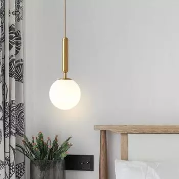 Люстра в форме молочного шара, современное светодиодное стеклянное подвесное освещение, латунный светильник для спальни, столовой, лестницы, потолочный подвесной светильник, люстры, декор комнаты Warm white 3000K