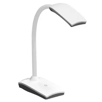 LUTW Настольная светодиодная лампа на подставке, энергосберегающая, с питанием от USB, 3 уровня затемнения, яркая настольная лампа, дневной белый свет, 5 Вт, 450 лм, регулировка яркости, гибкий кронштейн
