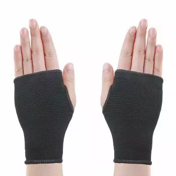 Luwint Kids Hand Wraps Knit Palm Sleeves Wrist Brace Защита рук Поддержка для детей 1 пара, черные - 8-14 лет чёрный