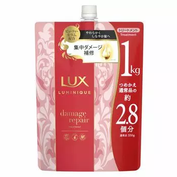 LUX Luminique Treatment большой емкости сменный блок 1 кг восстановление повреждений роза и персик двойной аромат без силикона [эксклюзивно для Интернета]