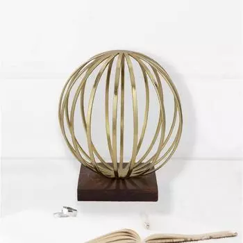 LuxeGold Mild Steel Handmade Sculpture Table Artifacts Showpiece Items for Home Decor Living Room