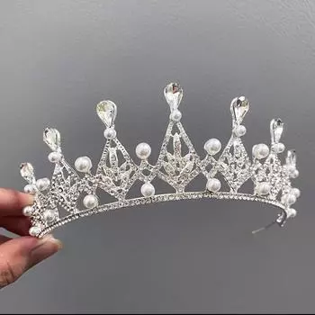 Роскошный свадебный венец высокого класса, головной убор в стиле барокко, бриллианты, хрусталь, серебро, ручная работа, свадебная корона для девочек