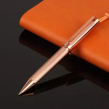 Luxurious metal rotating signature pen, 1.0mm business office ballpoint pen, and student office stationery supplies