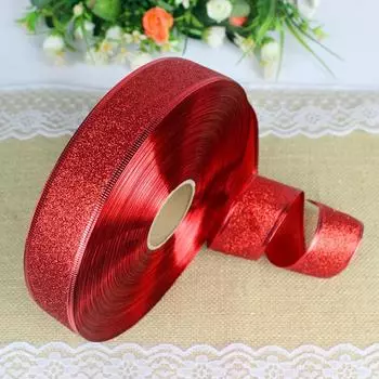 Luxurious Red 38cm And Pink Trimmed Christmas Ribbon For Stylish Decor Holiday