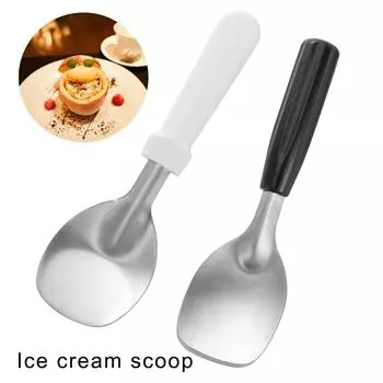 Luxurious Stainless Steel Ice Cream Scoop Ergonomic Handle Digging Scoop for Effortless Scooping and Easy Cleaning белый