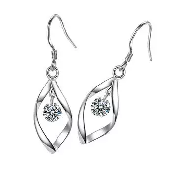 Luxurious Twirl Design Pearl Earrings with Zircon Stones Unique Ear Hooks Charm Ideal for Chic Urban Professionals 2