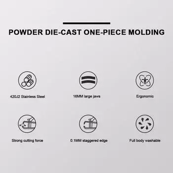 Luxurious Ultra Sharp Nail Clippers No Splash Toenail Clippers with Catcher File Extra Large Heavy Duty Toe Clippers for Seniors серебряный