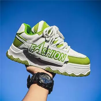 Роскошные новинки 2024 года, популярные легкие дышащие повседневные кроссовки для мужчин, классические кроссовки с толстой подошвой, спортивная обувь для бега 39 зелёный