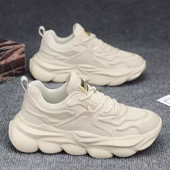 Роскошные 2024 новые мужские легкие толстые подошвы повышенные модные универсальные кроссовки для бега на открытом воздухе противоскользящие повседневные спортивные туфли 39