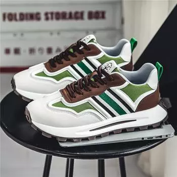 Luxury 2024 Spring and Autumn New Thick Sole Elevated Men s Casual Shoes Outdoor Versatile Breathable Running and Sports Shoes 39