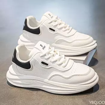 Luxury 2025 Spring Men s Shoes New breathable white shoes Trendy versatile thick soled Sneakers Male casual dad footwear Homme 39