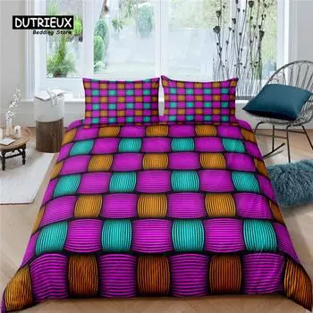 Luxury 3D Abstract Geometry Print Home Living Comfortable Duvet Cover Pillowcase Kid Bedding Set Queen and King EU/US/AU/UK Size EU single(135x200cm)