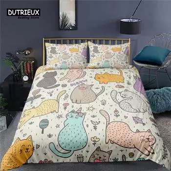 Luxury 3D Cartoon Sloth Print Home Living Comfortable Duvet Cover Pillowcase Kid Bedding Set Queen and King EU/US/AU/UK Size EU single(135x200cm)