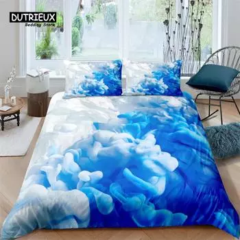 Luxury 3D Cloud Art Print Home Living Comfortable Duvet Cover Set Pillowcase Kid Bedding Set Queen and King EU/US/AU/UK Size EU single(135x200cm)